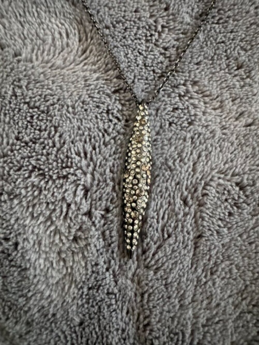 Alexis Bittar Miss Havisham silver‑tone spear pendant necklace